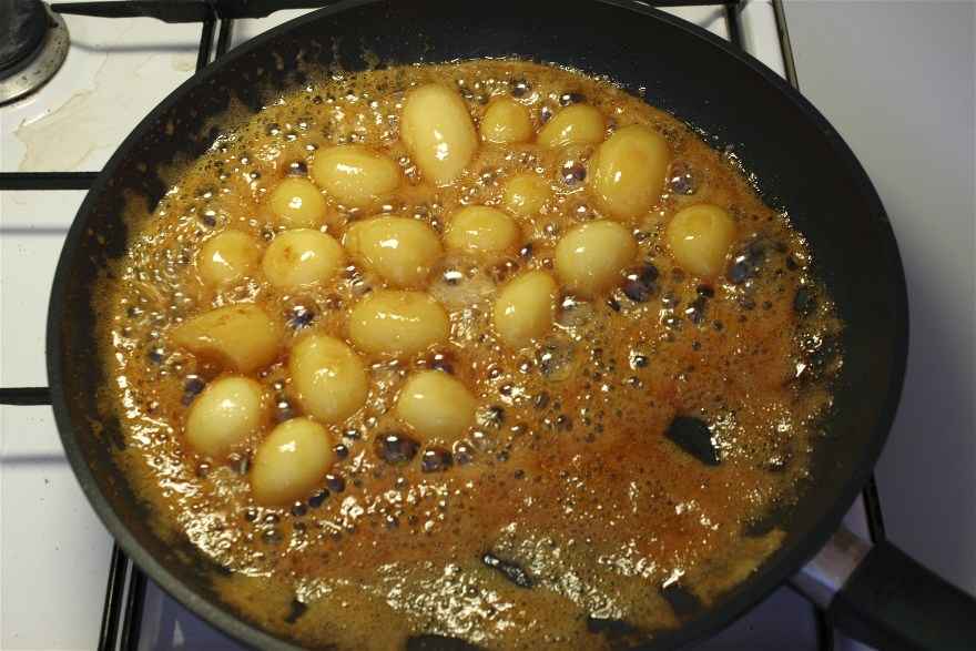 Brunede kartofler med honning ... klik for at komme tilbage