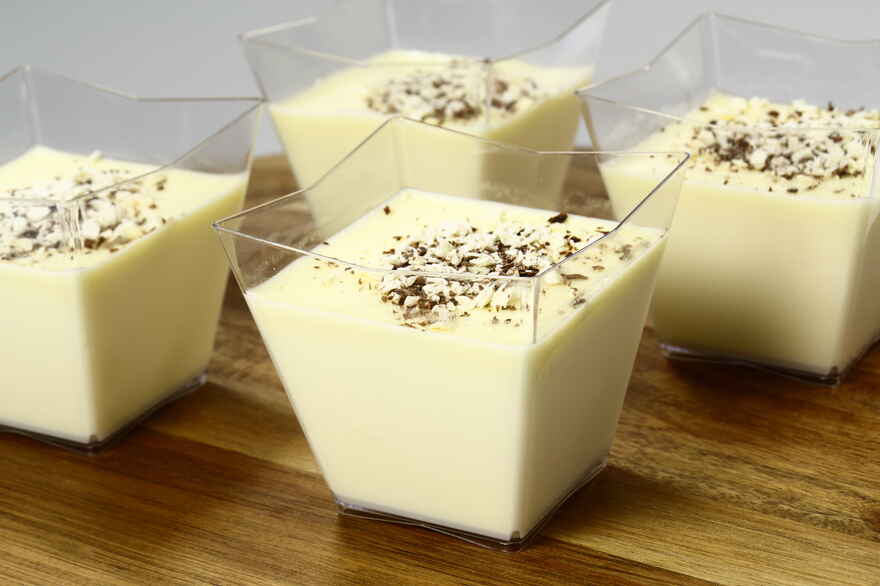 Panna cotta med hvid chokolade ... klik for at komme tilbage