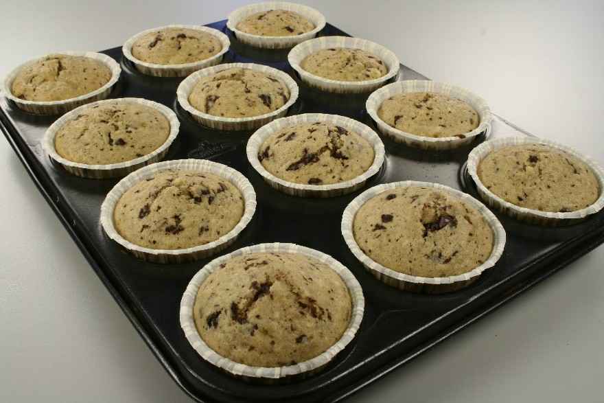 Bananmuffins med chokolade ... klik for at komme tilbage