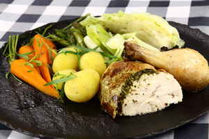 Kylling med rygeost og dampede grønsager, billede 4