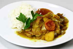 Koteletter i fad med karry og æbler, billede 4