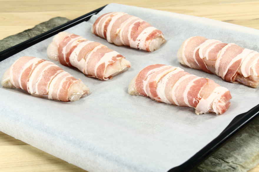 Helleflynder i ovn med bacon ... klik for at komme tilbage