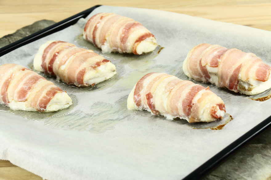 Helleflynder i ovn med bacon ... klik for at komme tilbage