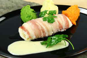 Helleflynder i ovn med bacon, billede 4