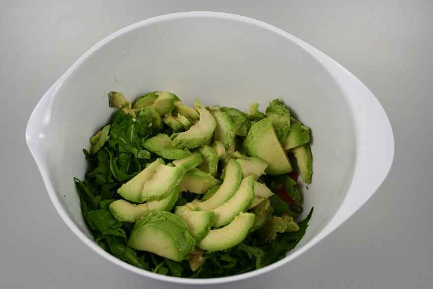 Avocadosalat med lakseruller og tigerrejer ... klik for at komme tilbage