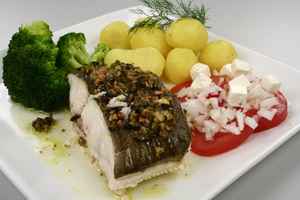 Helleflyndersteak med olivengremolata, billede 4