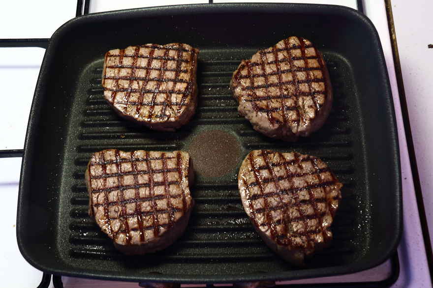 Grillet oksemørbrad bøffer ... klik for at komme tilbage