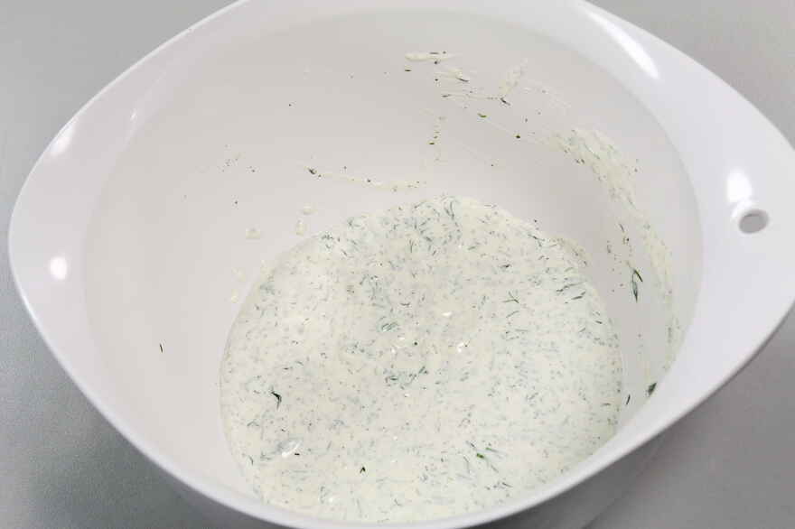 Dilddressing med creme fraiche ... klik for at komme tilbage