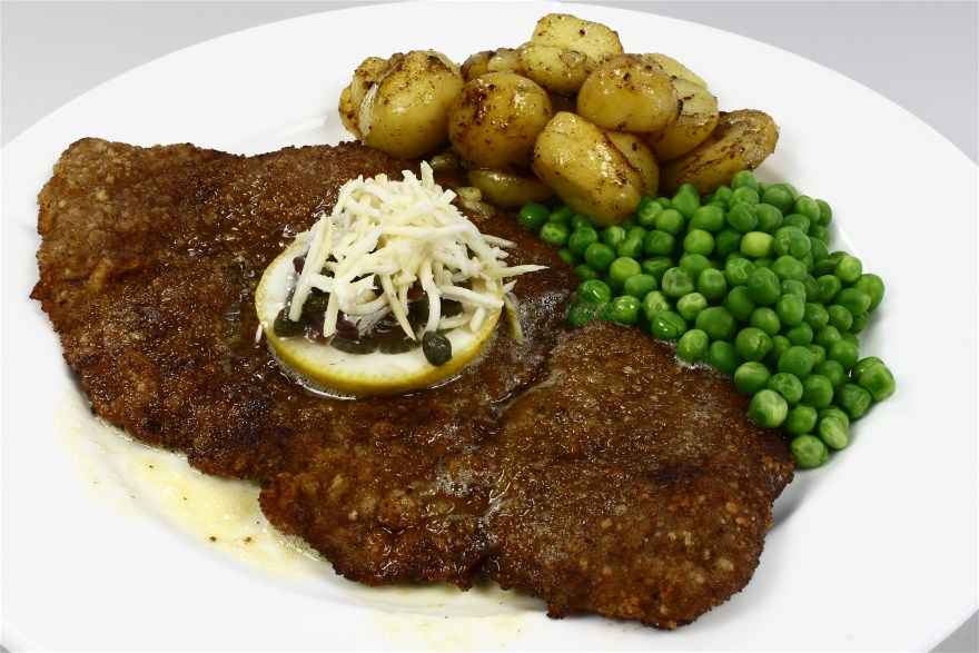 Wienerschnitzel med klassisk tilbehør ... klik for at komme tilbage