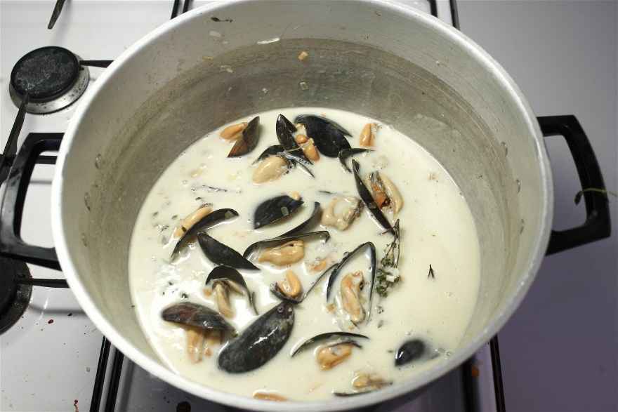 Moulles Marine A La Imperial (Cremet Muslingesuppe) ... klik for at komme tilbage