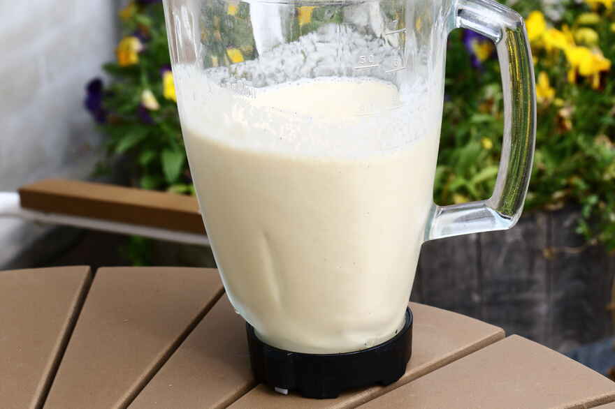 Fersken milkshake ... klik for at komme tilbage