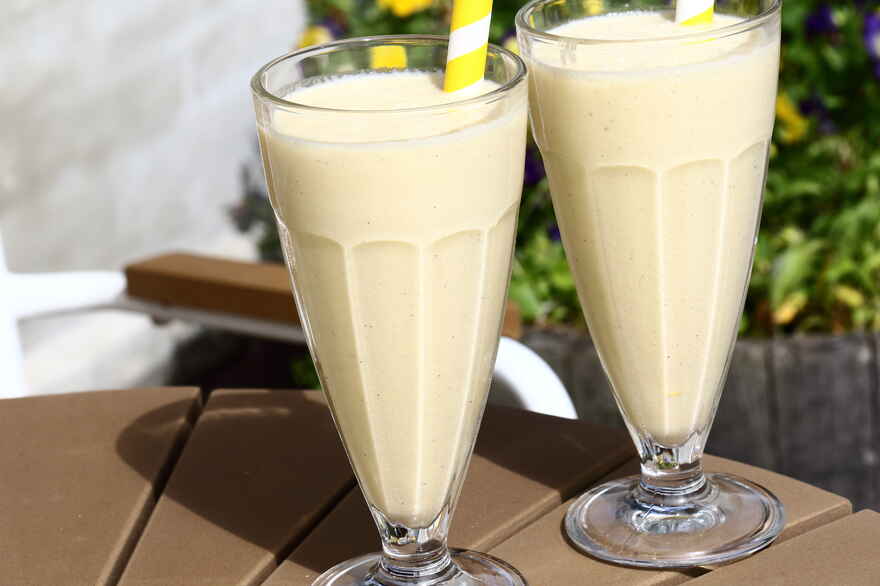 Fersken milkshake ... klik for at komme tilbage