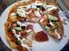 Pizza med Salami, Salat og Dressing ... klik på billedet for at komme tilbage