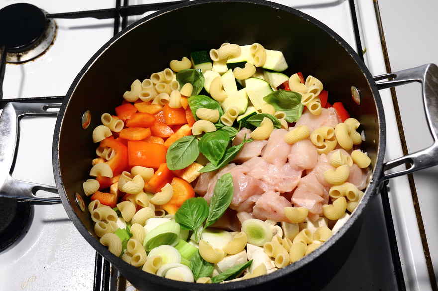 One pot pasta med kylling ... klik for at komme tilbage