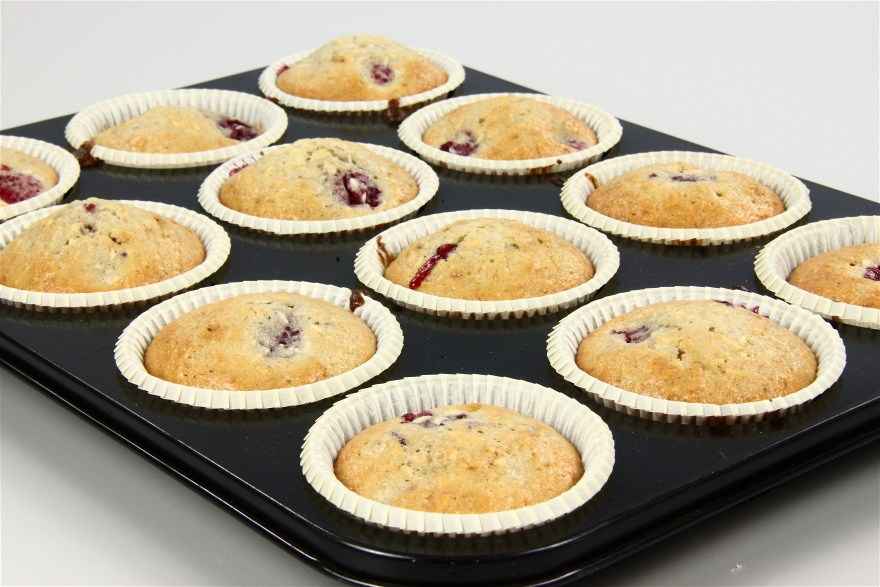 Hindbær-banan-kokos muffins ... klik for at komme tilbage