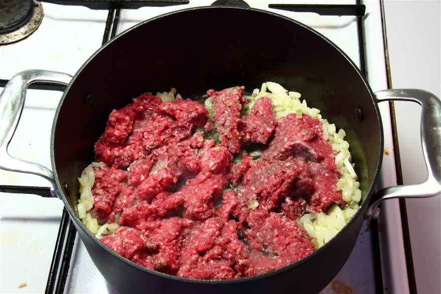 Kartoffelmos med kødsovs i ovn ... klik for at komme tilbage