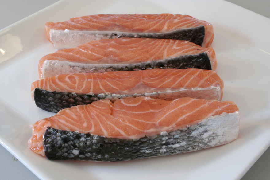 Grillet laks med råstuvede kartofler ... klik for at komme tilbage