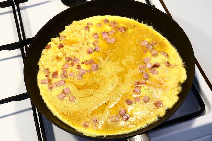 Omelet med ost og skinke ... klik for at komme tilbage