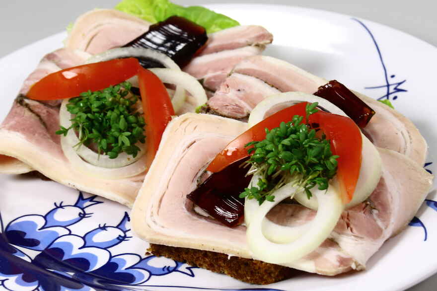 Rullepølse smørrebrød ... klik for at komme tilbage