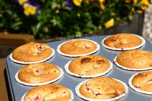 Rabarbermuffins med hvid chokolade, billede 4