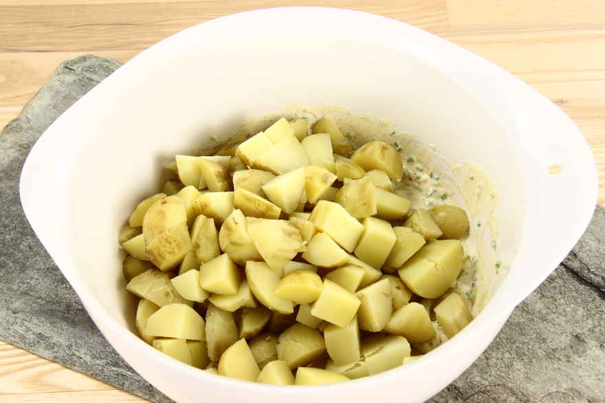 Kold kartoffelsalat med creme fraiche ... klik for at komme tilbage