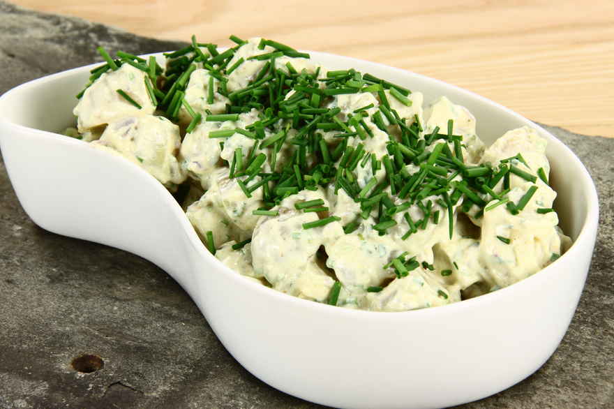 Kold kartoffelsalat med creme fraiche ... klik for at komme tilbage