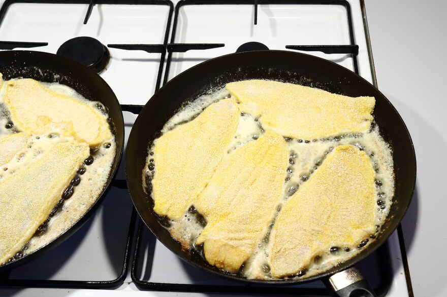 Paneret rødspættefilet på pande ... klik for at komme tilbage