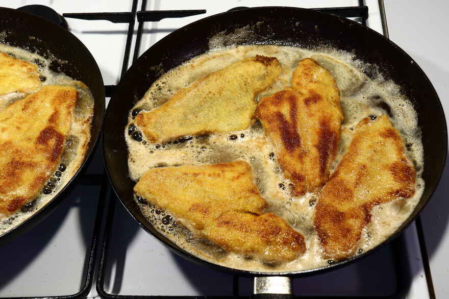 Paneret rødspættefilet på pande ... klik for at komme tilbage