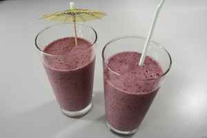 Blåbær/fersken Smoothie