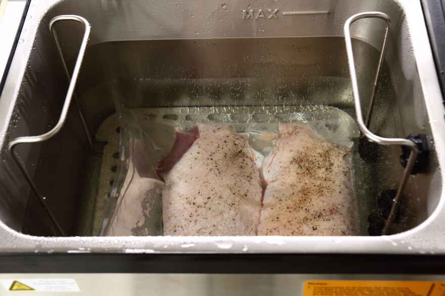 Confiteret andebryst sous vide ... klik for at komme tilbage