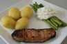 Grillet laks med nye kartofler og grønne asparges ... klik på billedet for at komme tilbage