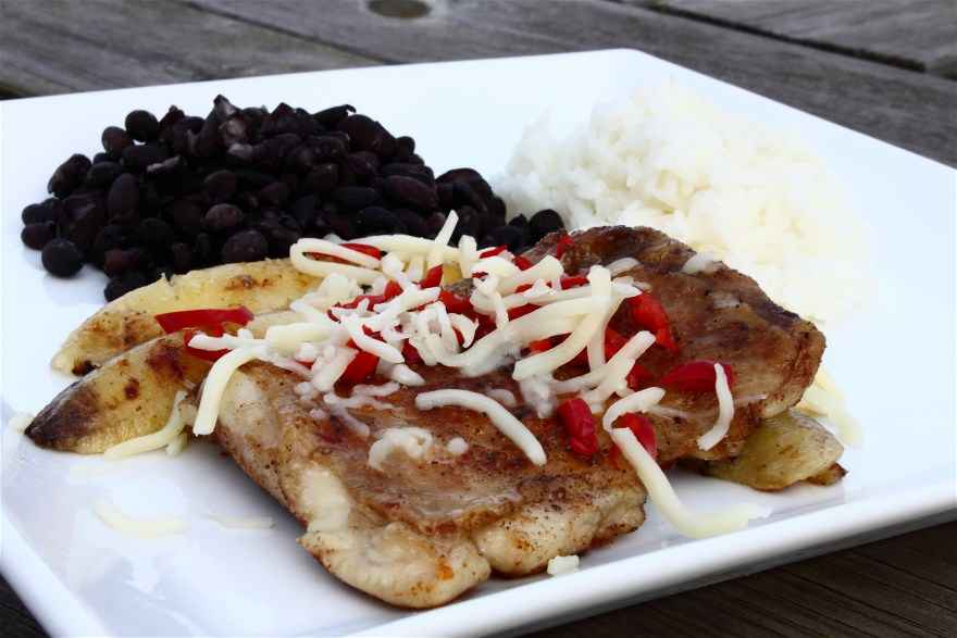 Grillet kylling med banan og black beans ... klik for at komme tilbage