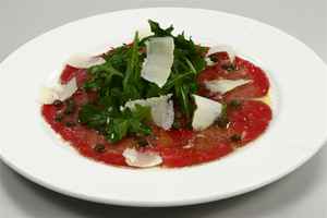 Carpaccio med rucola