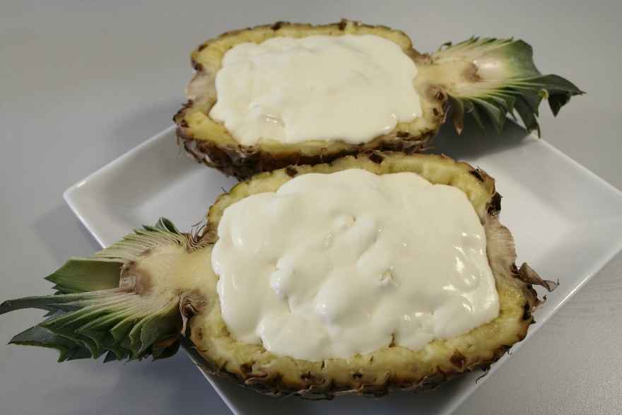 Fyldte ananas med fromage ... klik for at komme tilbage