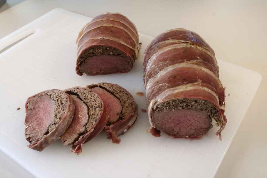 Helstegt oksemørbrad med svampefars og parmaskinke ... klik for at komme tilbage