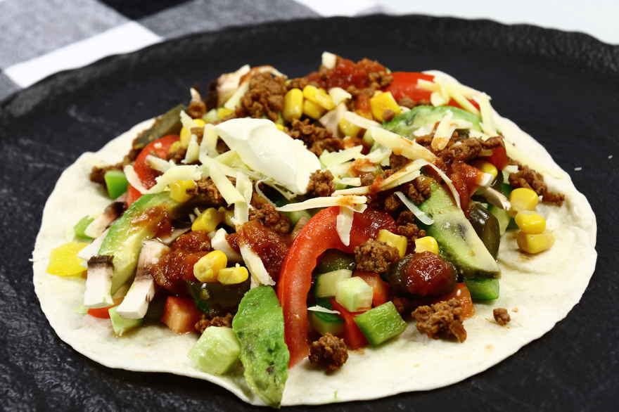 Tortilla med oksekød ... klik for at komme tilbage