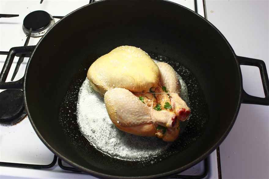 Gammeldags stegt kylling med skilt sauce ... klik for at komme tilbage