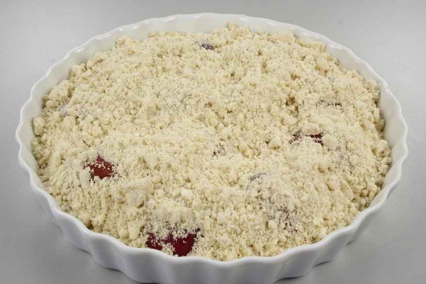 Blommetærte med crumble ... klik for at komme tilbage