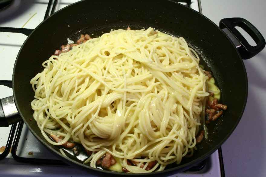 spaghetti carbonara uden fløde ... klik for at komme tilbage