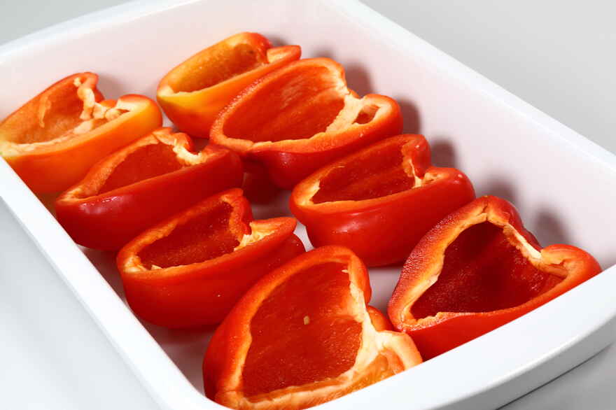 Fyldte peberfrugter vegetar ... klik for at komme tilbage