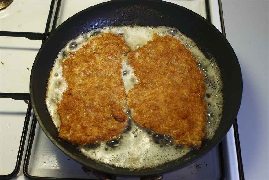 Cornflakes paneret kalkunschnitzel ... klik for at komme tilbage