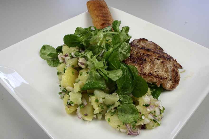 Skinkeschnitzel med kartoffelssalat og lime ... klik for at komme tilbage