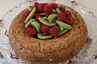 Dessert nøddekage med hindbær og softice ... klik på billedet for at komme tilbage