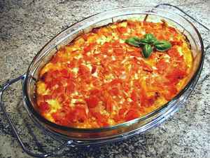 Pastagratin med skinke og hakkede tomater, billede 4