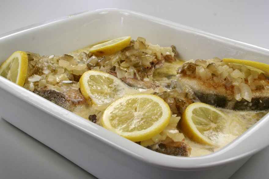 Torskesteaks i fad med øl ... klik for at komme tilbage